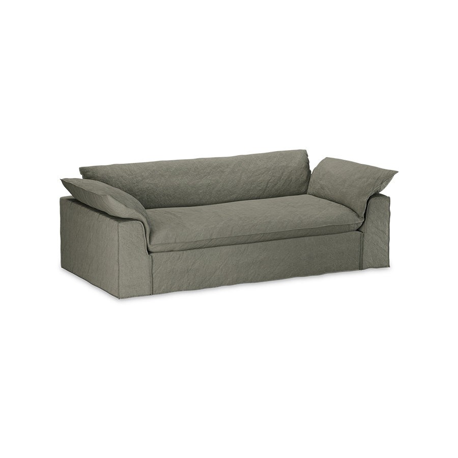 HKliving Nomad bank 244 cm Linen Army Green