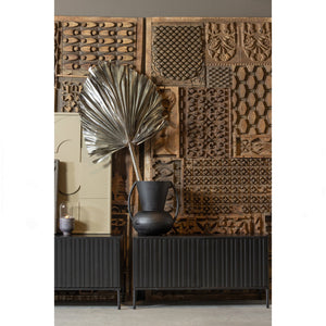 WOOOD New Gravure tv-meubel 100 cm Zwart