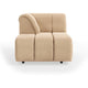 HKliving Wave bank left divan Royal Velvet Cream