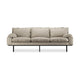 HKliving Retro 3-zitsbank Pure Ivory