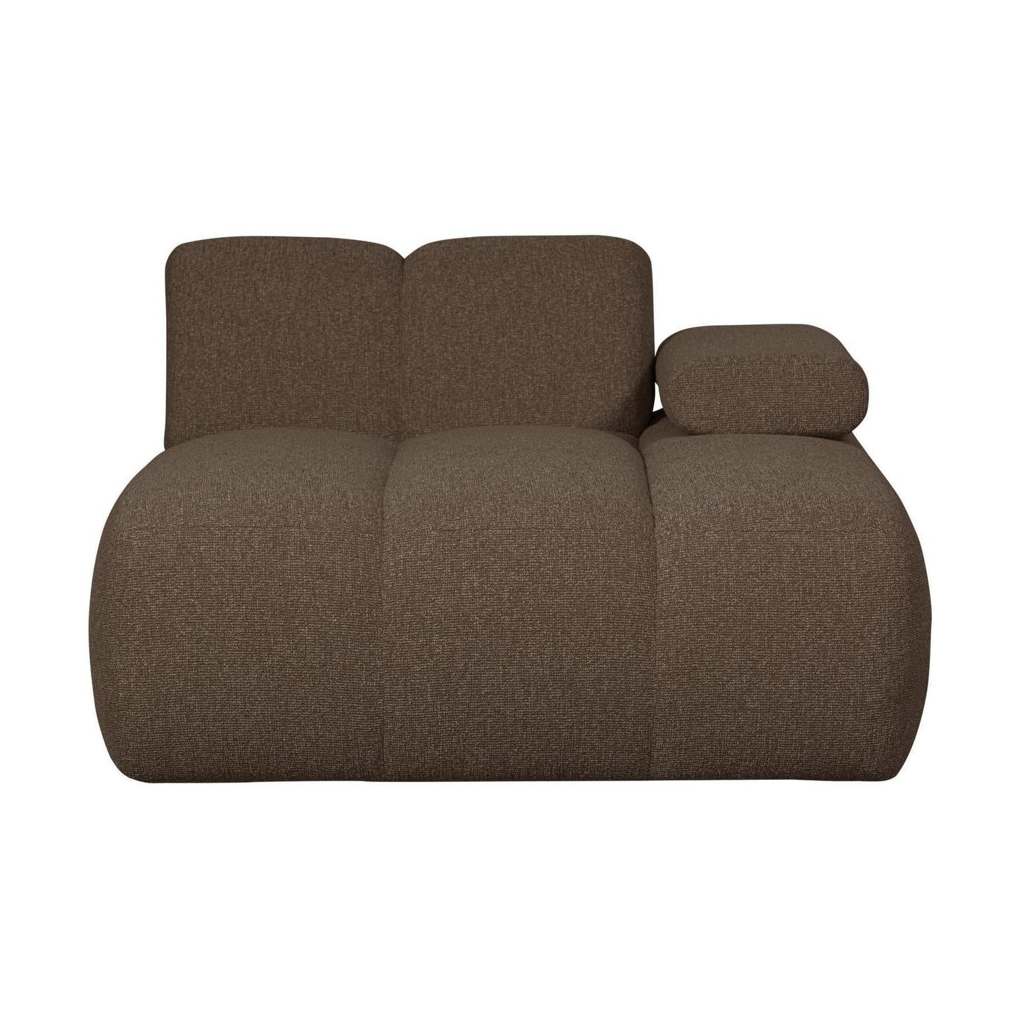 WOOOD Mojo chaise longue bank arm rechts bouclé Bruin Melange