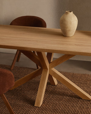 Kave Home Argo eettafel rechthoek 160x100 cm Natural/Natural
