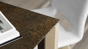 Mobitec Terra T0100 eettafel rechthoek 240x100 cm keramiek Nero poot zwart