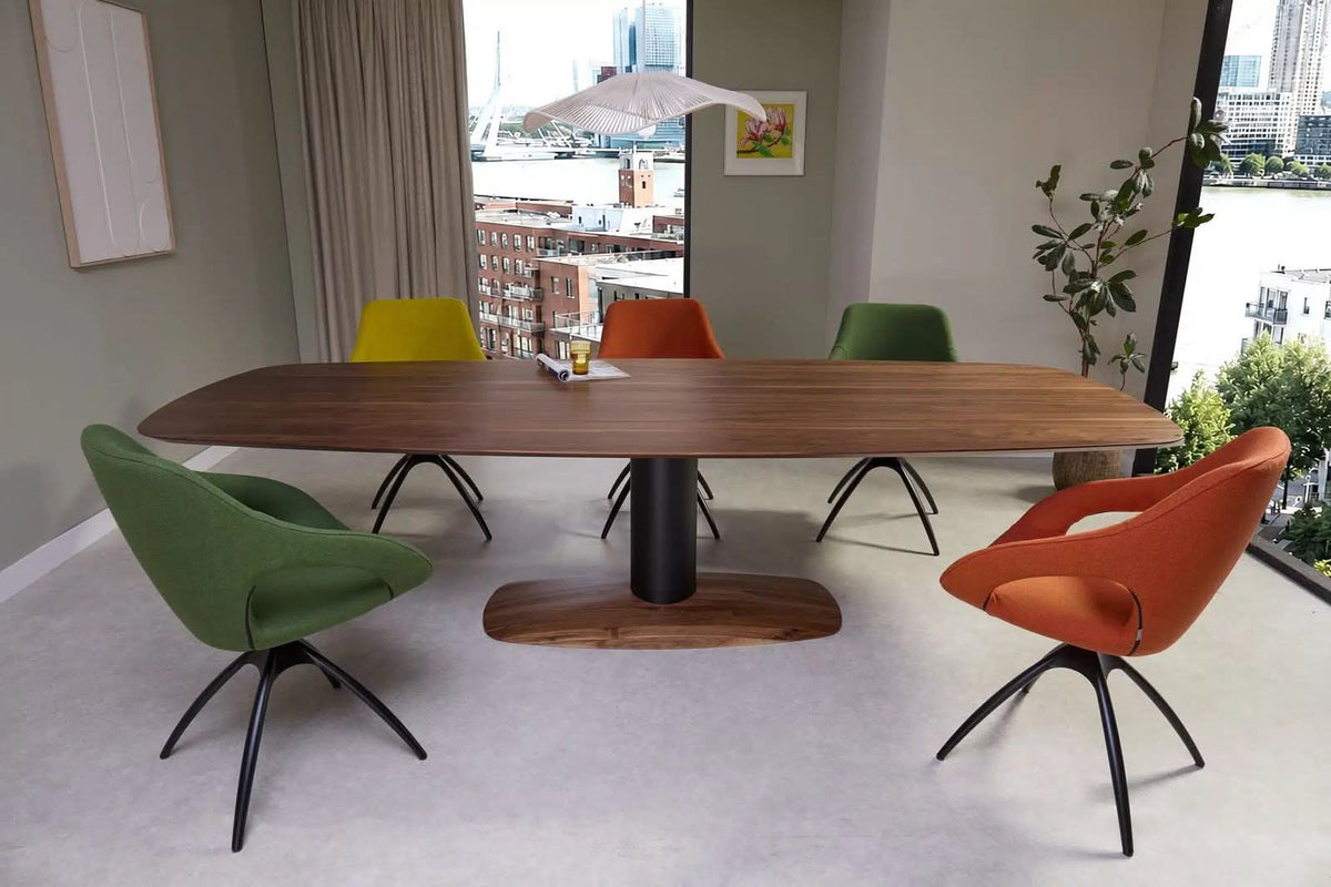 Bree's New World Blizz eettafel 260x115 cm eiken Havana poot anodic brown