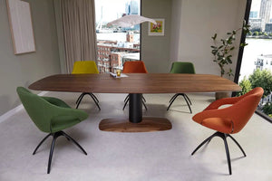 Bree's New World Blizz eettafel 260x115 cm eiken Havana poot anodic brown