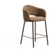 Kave Home Maina barkruk H65 dik chenille Bruin walnoot