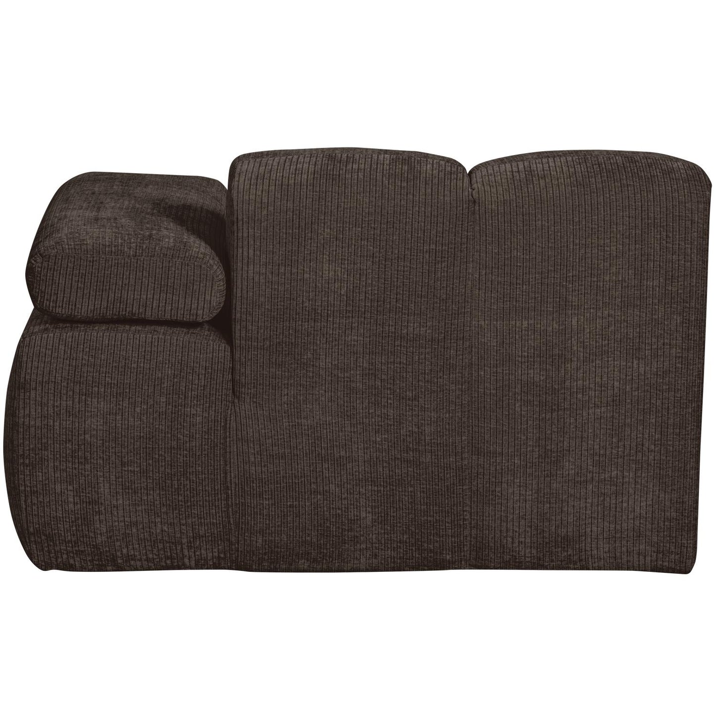 WOOOD Mojo chaise longue bank arm rechts ribstof Bruin