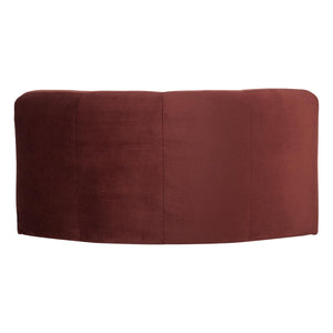 WOOOD Mojo Base bank hoekelement rond velvet Kastanjebruin