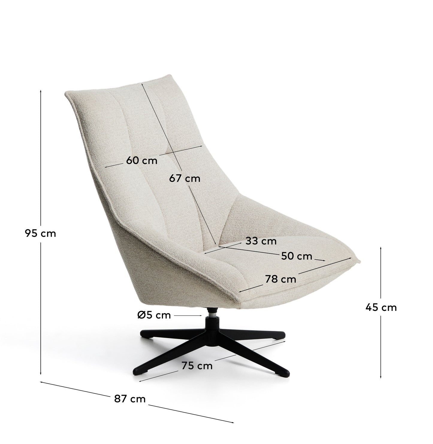 Kave Home Dirala fauteuil Beige