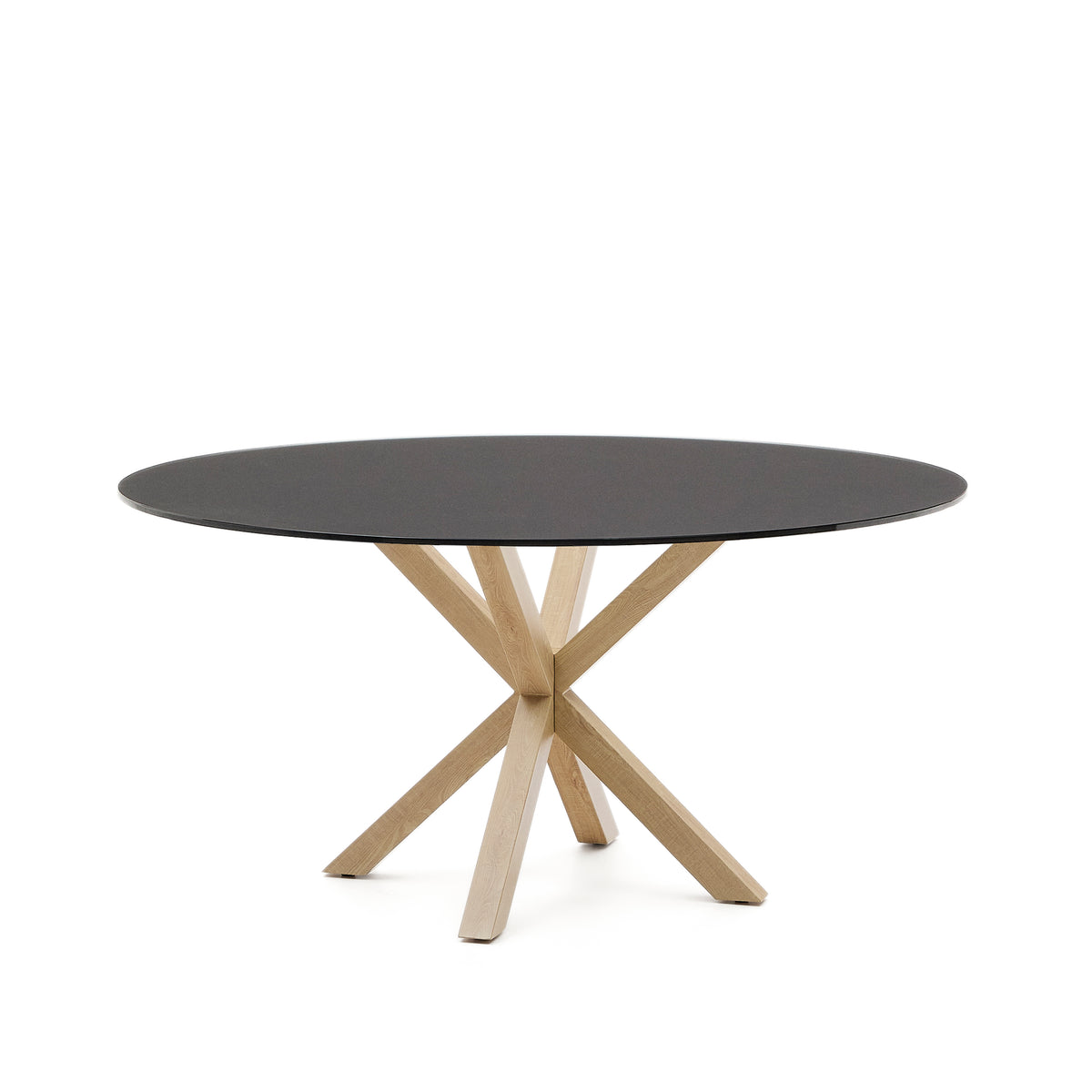 Kave Home Argo eettafel rond Ø150 cm Black/Natural