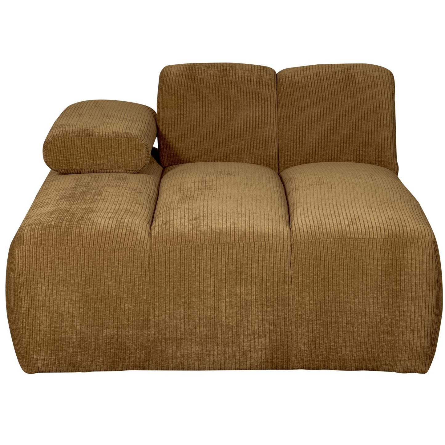 WOOOD Mojo chaise longue bank arm links ribstof Honinggeel