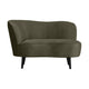 WOOOD Sara lounge fauteuil links velvet Warm Groen