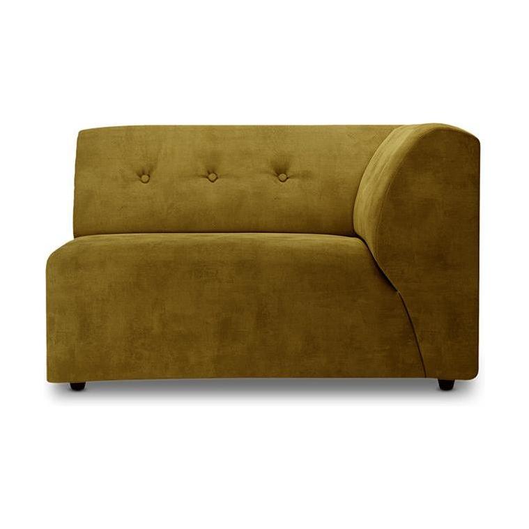 HKliving Vint 1,5-zits bank right Royal Velvet Olive