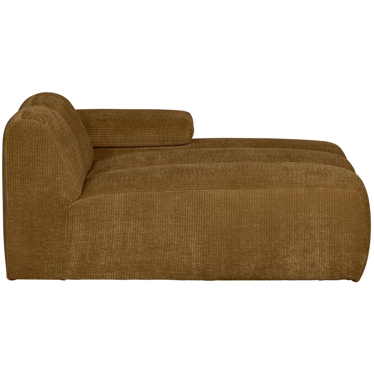WOOOD Mojo chaise longue bank arm rechts ribstof Honinggeel