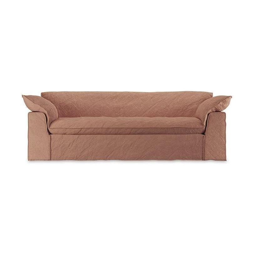 HKliving Nomad bank 244 cm Linen Dusty Rose