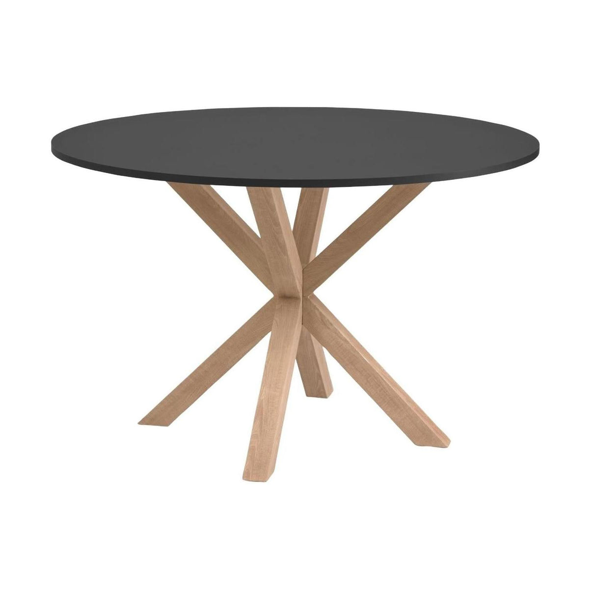 Kave Home Argo eettafel rond Ø120 cm Black/Natural