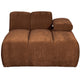 WOOOD Mojo chaise longue bank arm rechts ribstof Roestbruin