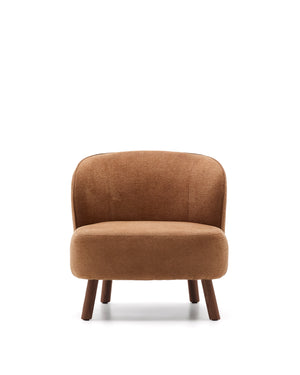 Kave Home Ulit fauteuil Terracotta walnoot