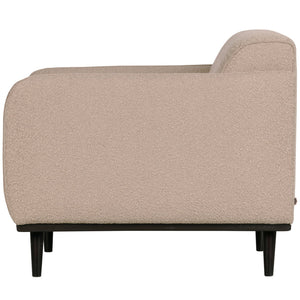 WOOOD Statement fauteuil met arm Bouclé Beige