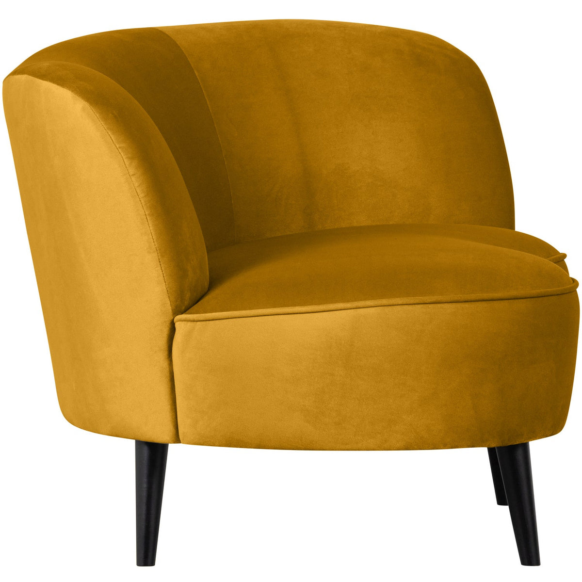 WOOOD Sara lounge fauteuil rechts velvet Oker