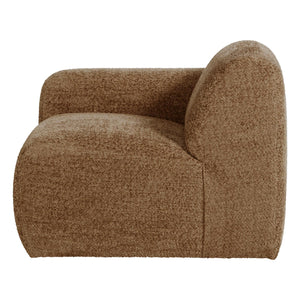 WOOOD Mojo Base 1-zits bank arm links wollig Honinggeel