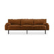 HKliving Retro 4-zitsbank Royal Velvet Caramel