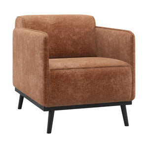 WOOOD Statement fauteuil met arm Chenille Velvet Terra