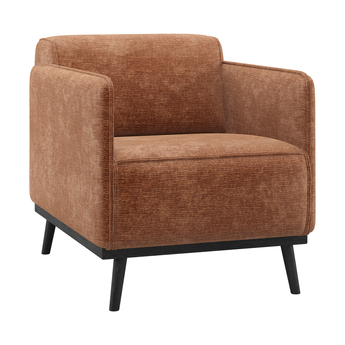 WOOOD Statement fauteuil met arm Chenille Velvet Terra