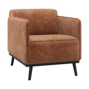 WOOOD Statement fauteuil met arm Chenille Velvet Terra