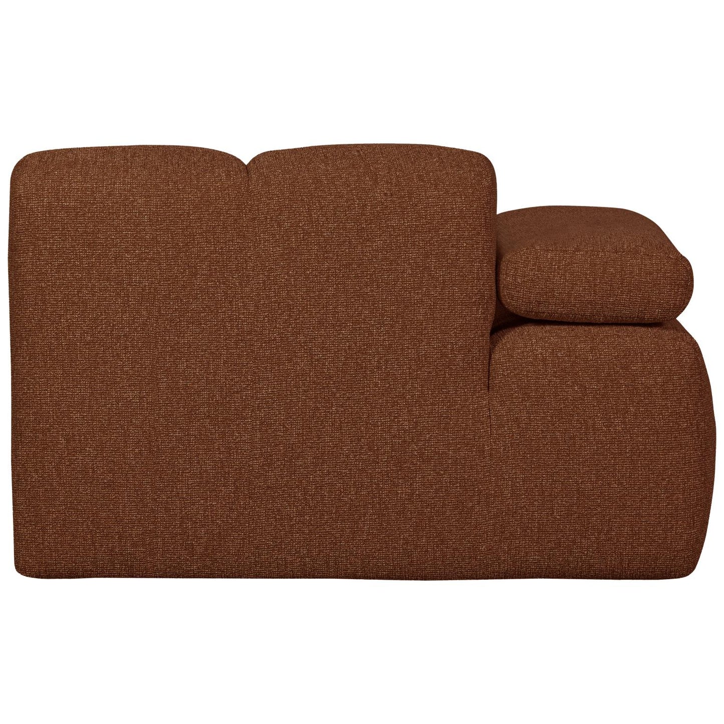 WOOOD Mojo 1-zits bank arm links bouclé Roestbruin