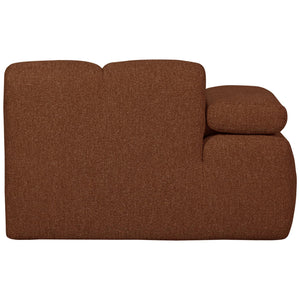 WOOOD Mojo 1-zits bank arm links bouclé Roestbruin