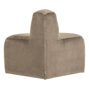 WOOOD Mojo eetbank hoek rond rugleuning velvet Khaki