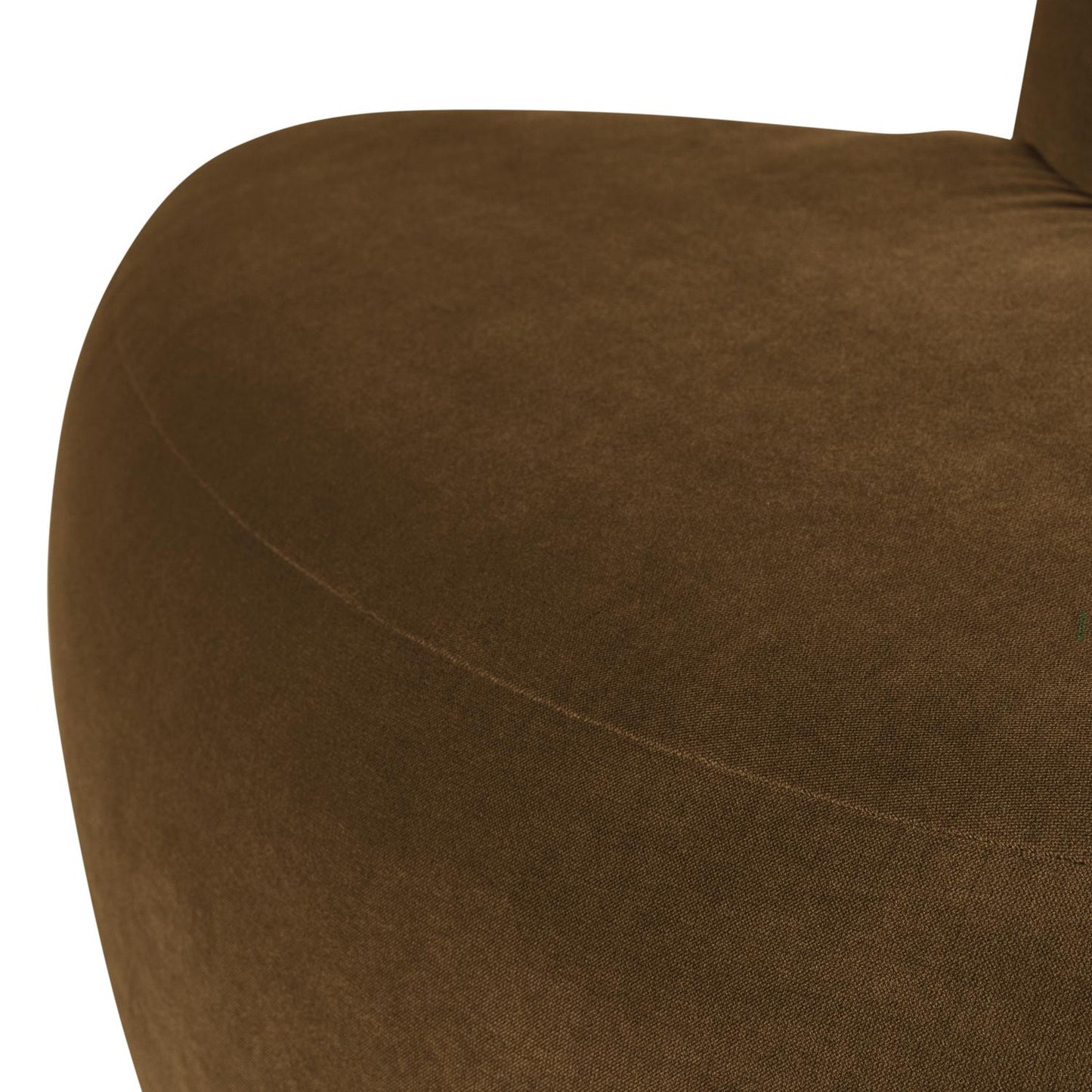 WOOOD Mojo Base eetbank hoek rond rugleuning velvet Honinggeel