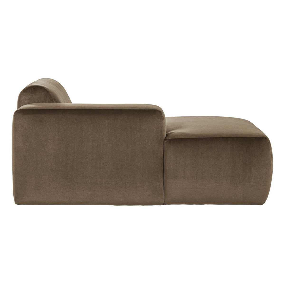 WOOOD Mojo Base chaise longue bank arm links velvet Taupe
