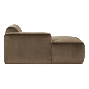 WOOOD Mojo Base chaise longue bank arm links velvet Taupe