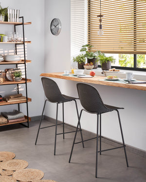 Kave Home Quinby barkruk H75 Grijs