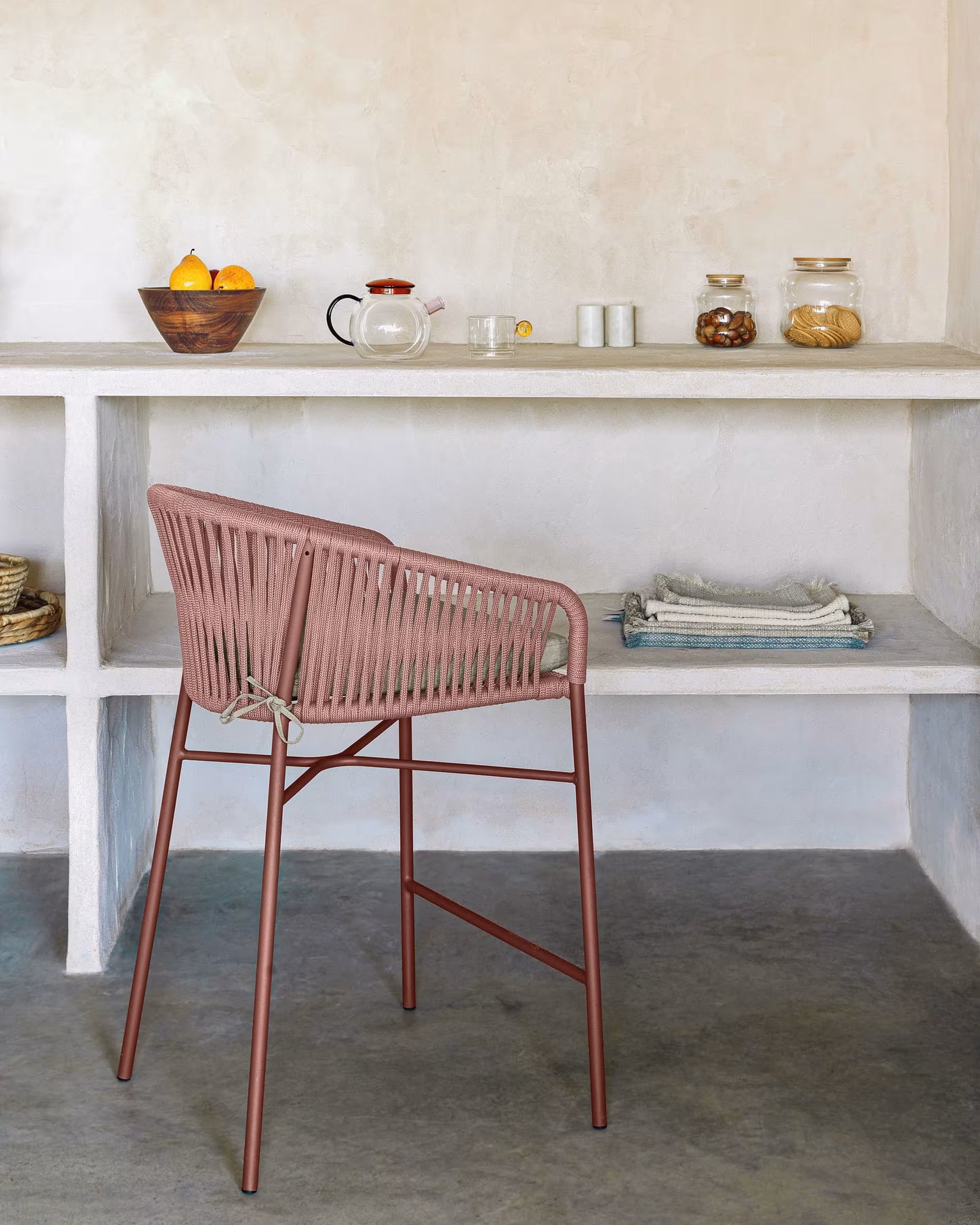 Kave Home Yanet barkruk H65 Terracotta