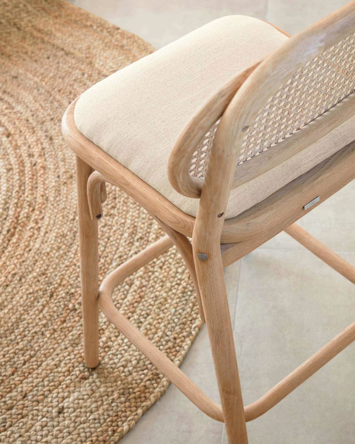 Kave Home Doriane barkruk H65 Eiken