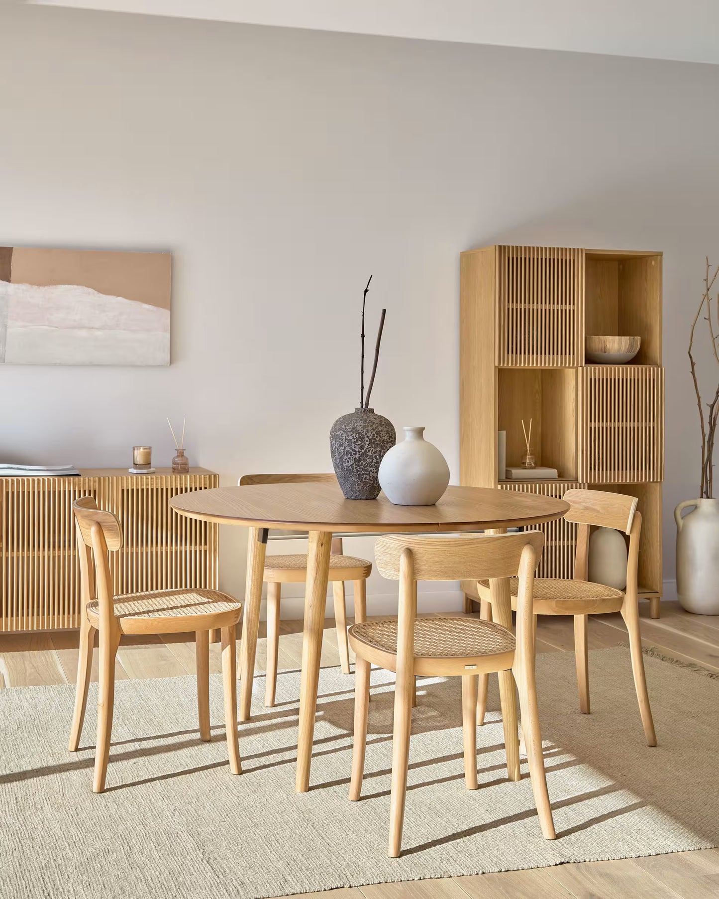 Kave Home Oqui eettafel uitschuifbaar 120/200x100 cm eiken fineer
