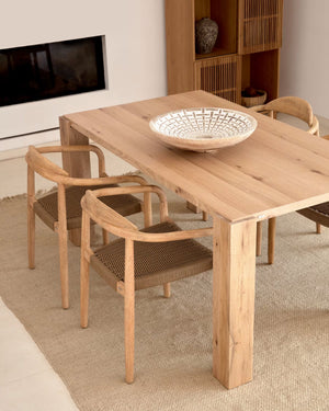 Kave Home Deyanira eettafel 160x90 cm eiken fineer Naturel