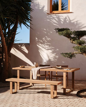Kave Home Canadell tuintafel 220x100 cm teakhout