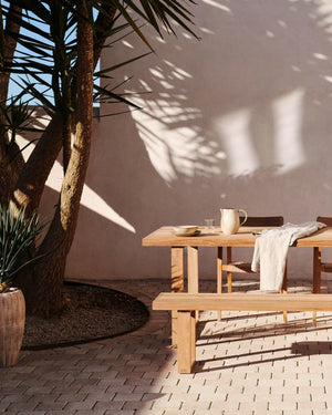 Kave Home Canadell tuintafel 220x100 cm teakhout