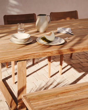 Kave Home Canadell tuintafel 220x100 cm teakhout