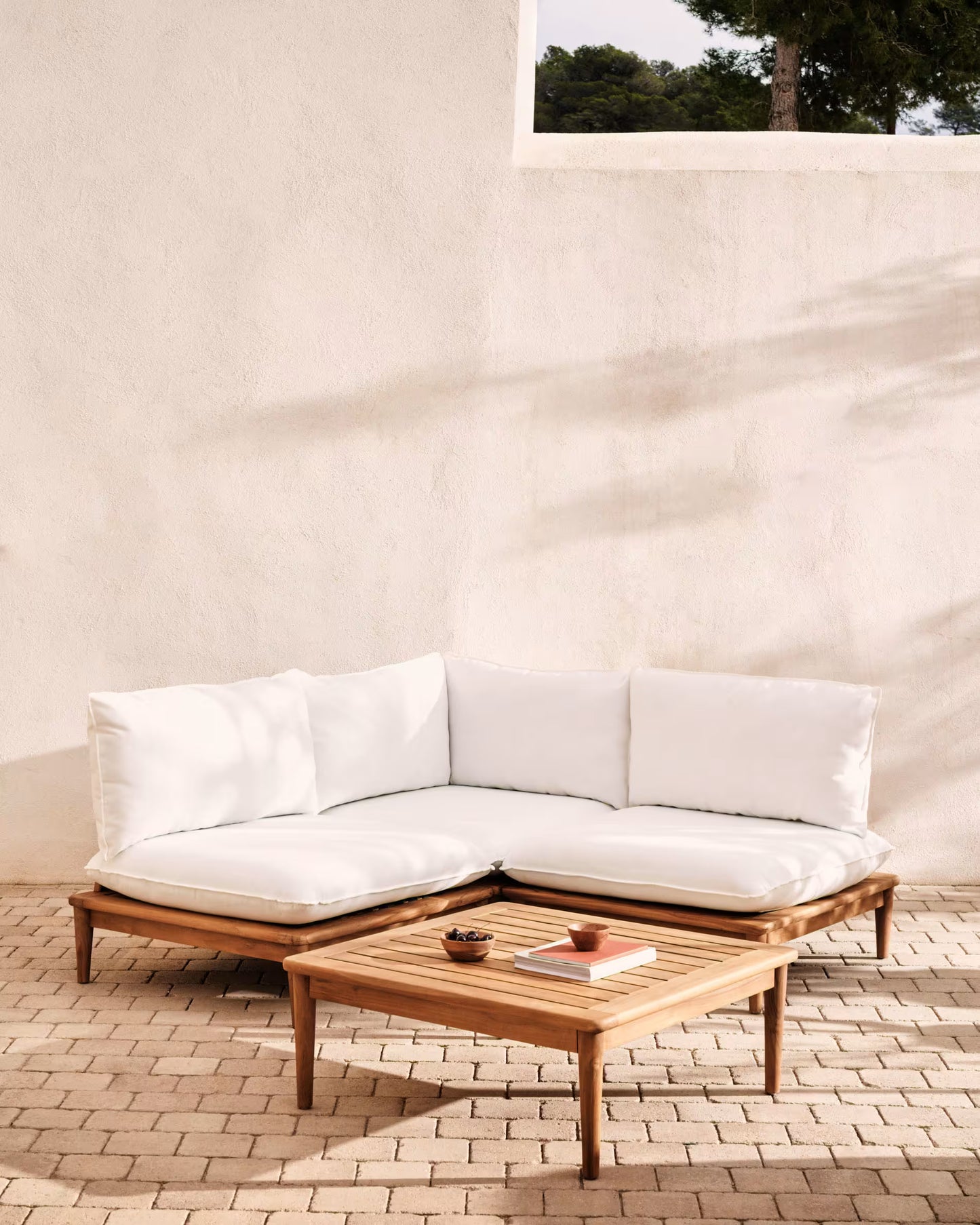 Kave Home Portitxol loungeset teakhout