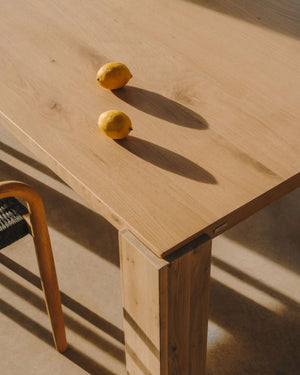 Kave Home Deyanira eettafel 220x110 cm eiken fineer Naturel
