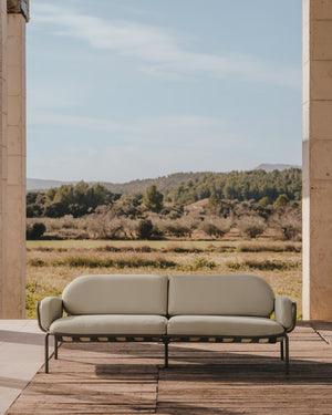 Kave Home Joncols tuinbank 3-zits Grijs