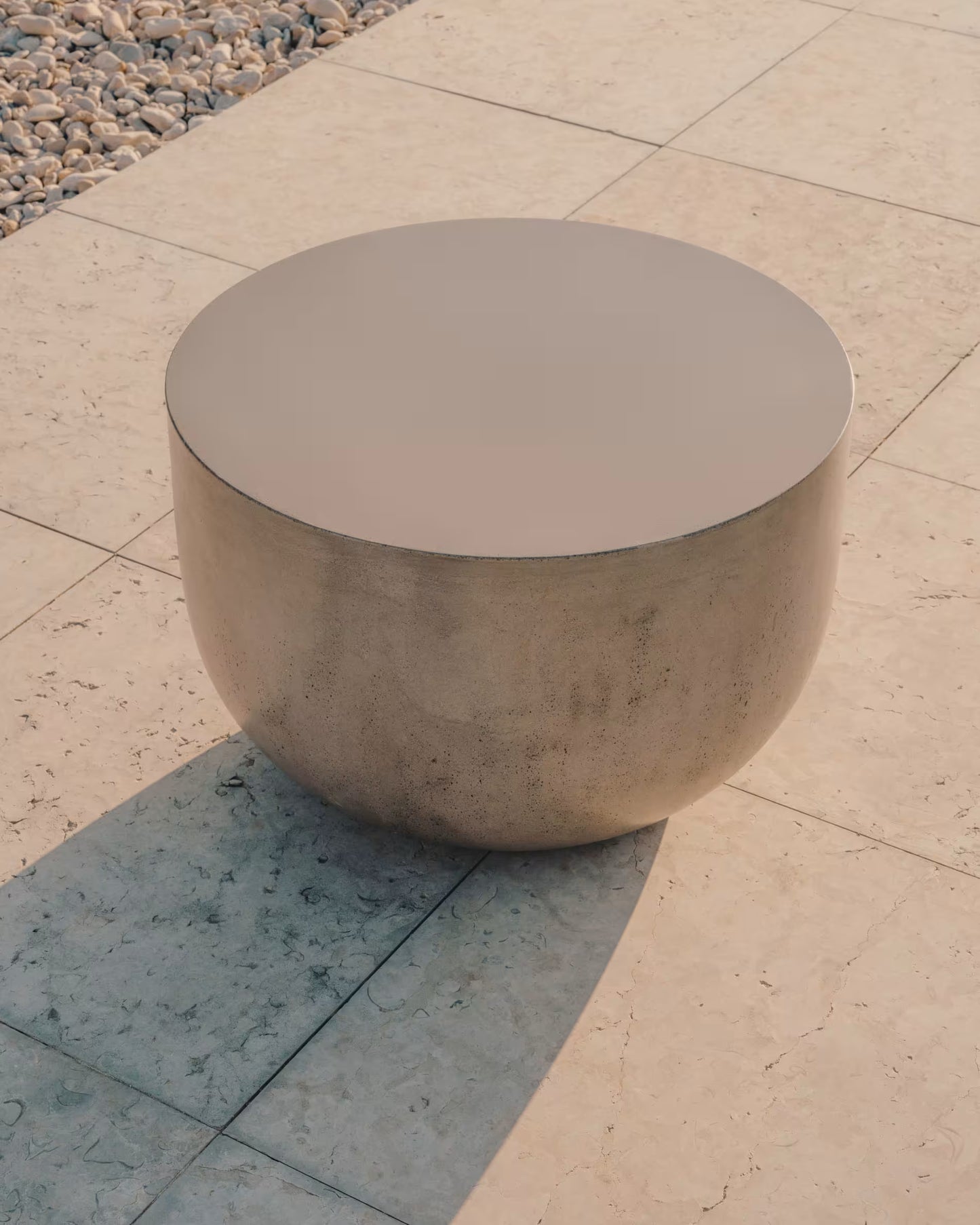 Kave Home Garbet salontafel Ø60 cm cement Bruin