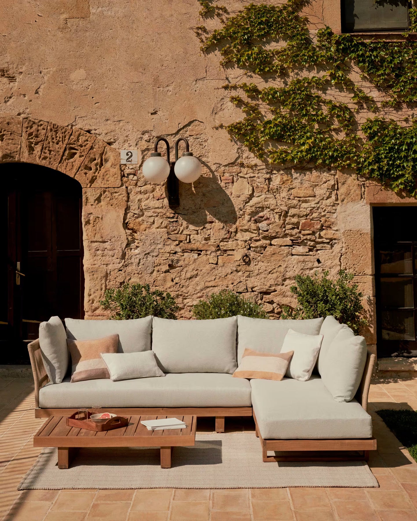Kave Home Raco loungeset accaciahout