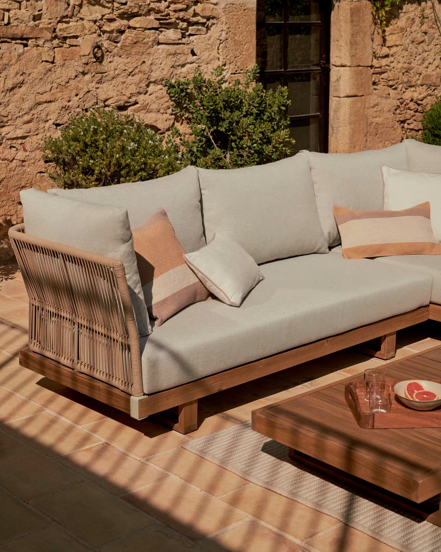 Kave Home Raco loungeset accaciahout