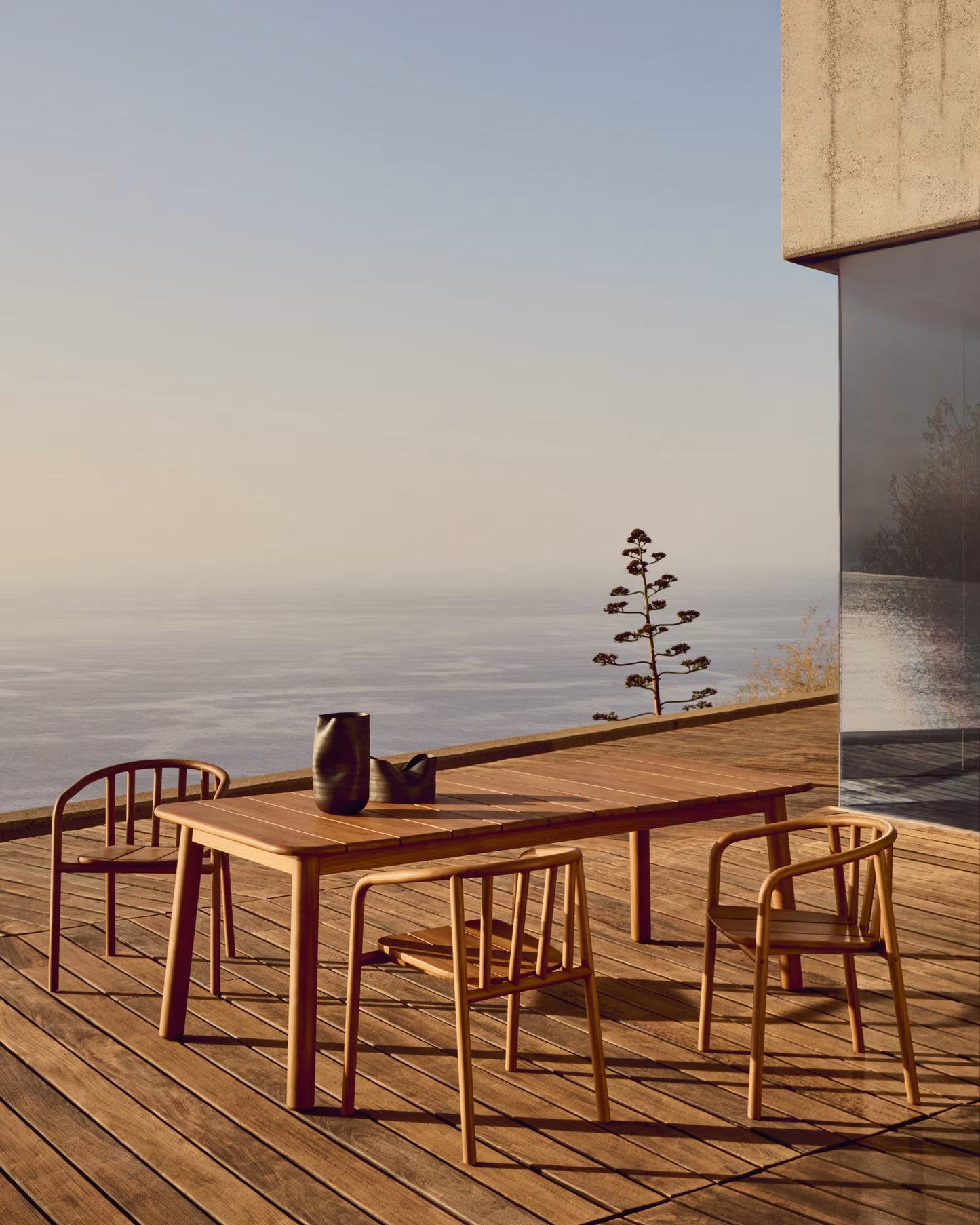 Kave Home Turqueta tuintafel 220/294x100 cm teakhout
